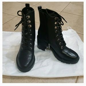 marc fisher lanie combat boot black